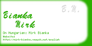 bianka mirk business card